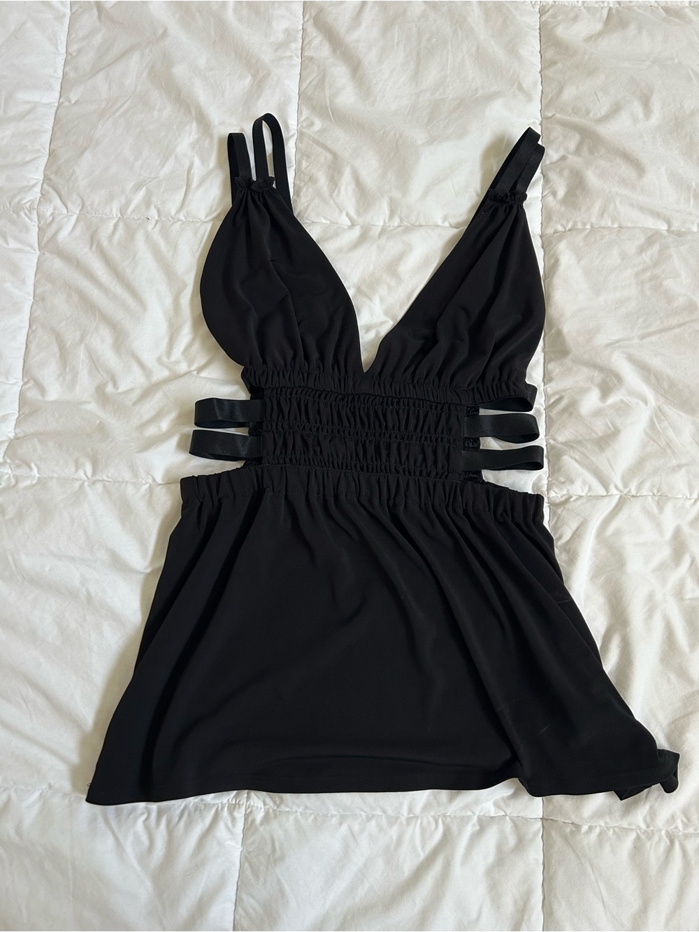 Express Black Strappy Top